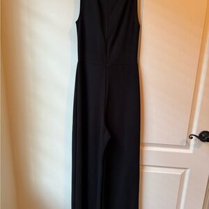 Lulu's Classic Black Sleeveless Jumpsuit